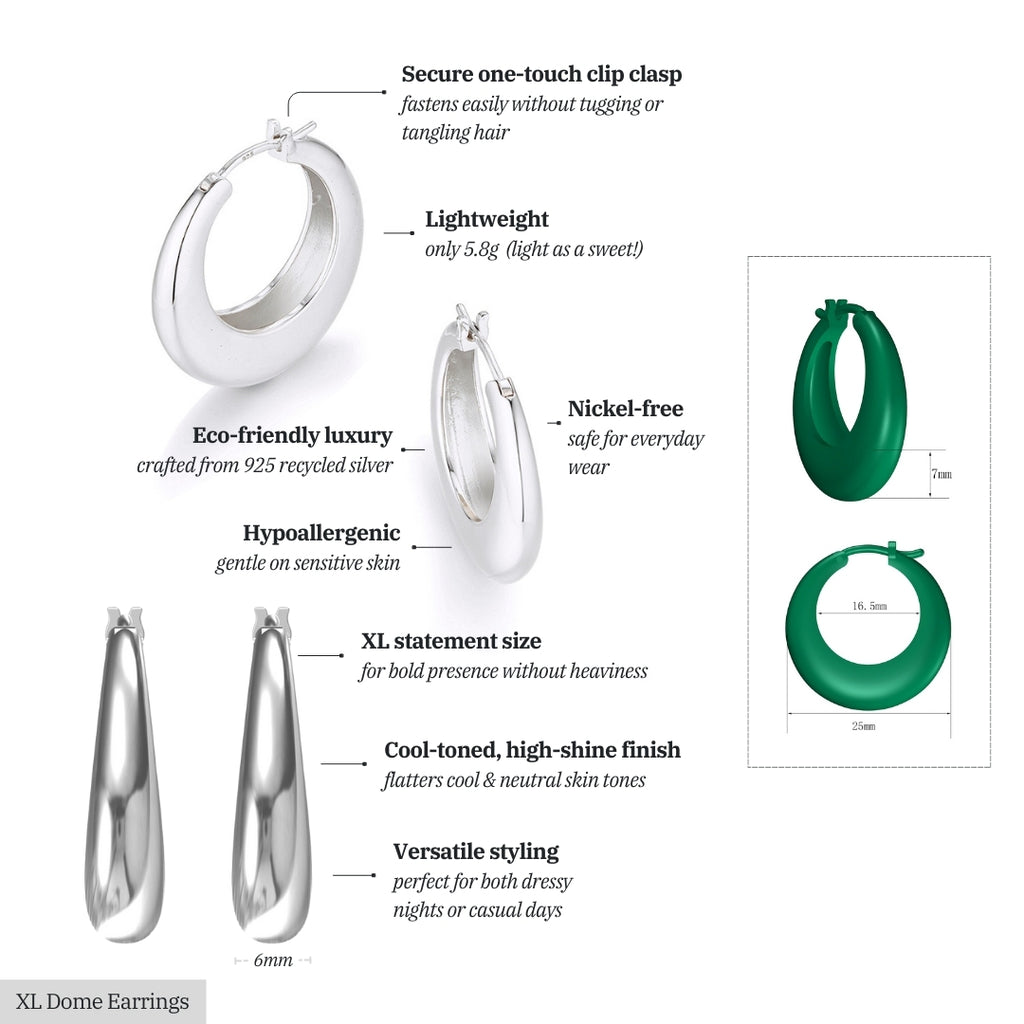 XL Dome Earrings