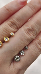 White Topaz Ear Studs