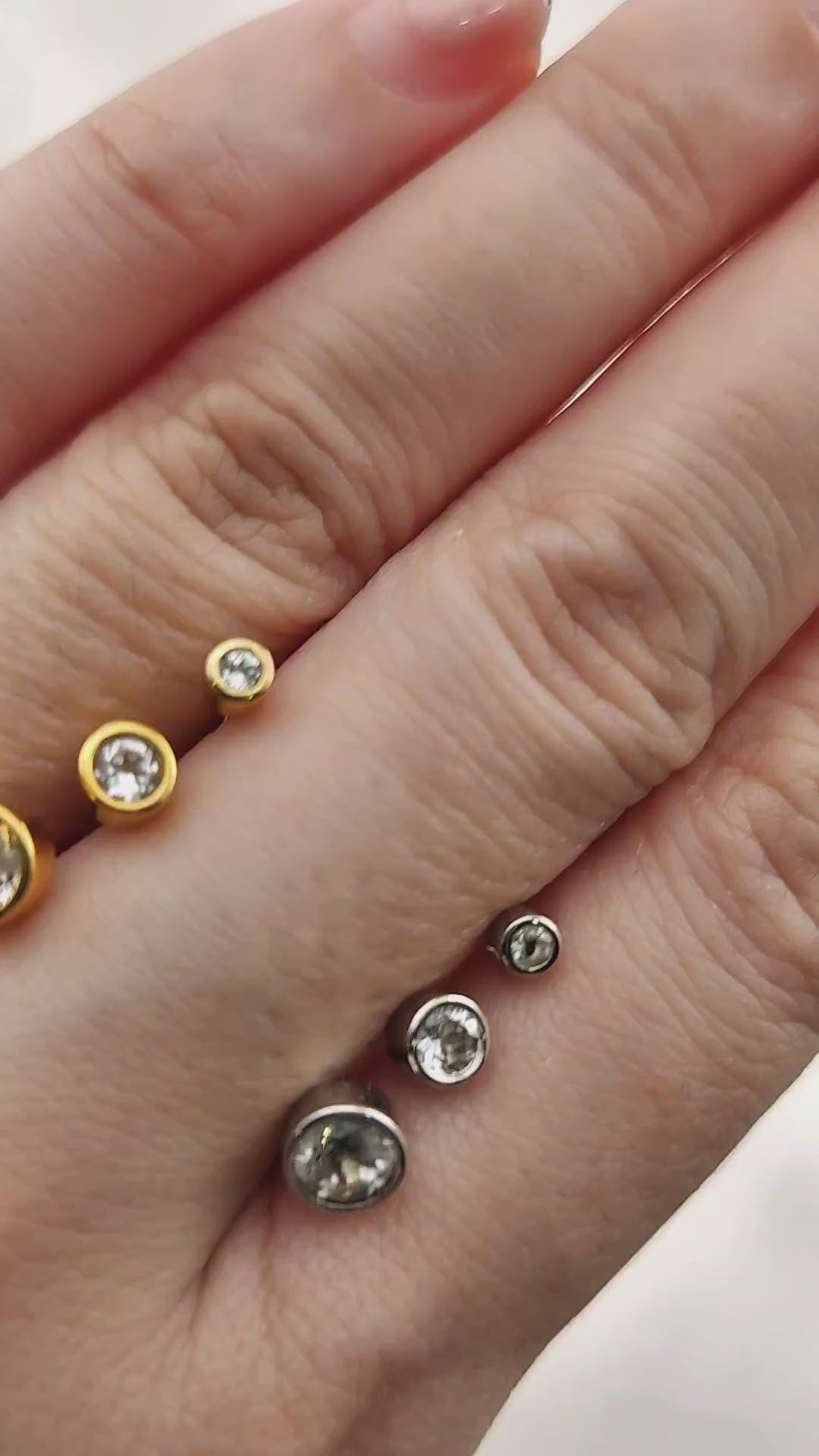 White Topaz Ear Studs