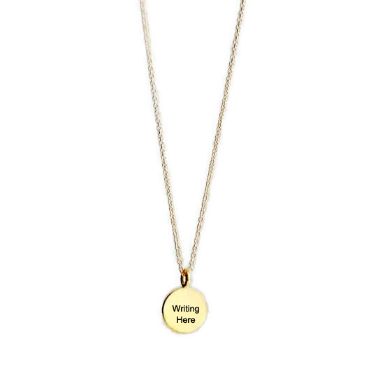 gold round pendant necklace